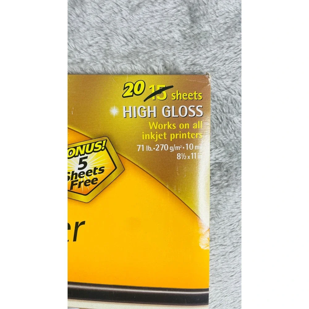 Kodak Ultima Picture Paper High Gloss Inkjet 8.5x11 20 Sheets 10mil 8441933